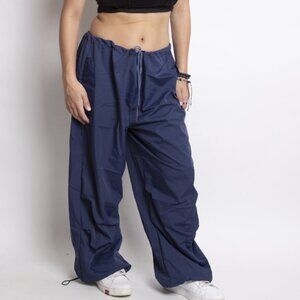 Baggy Wide Leg Pants Blue  Size S-M